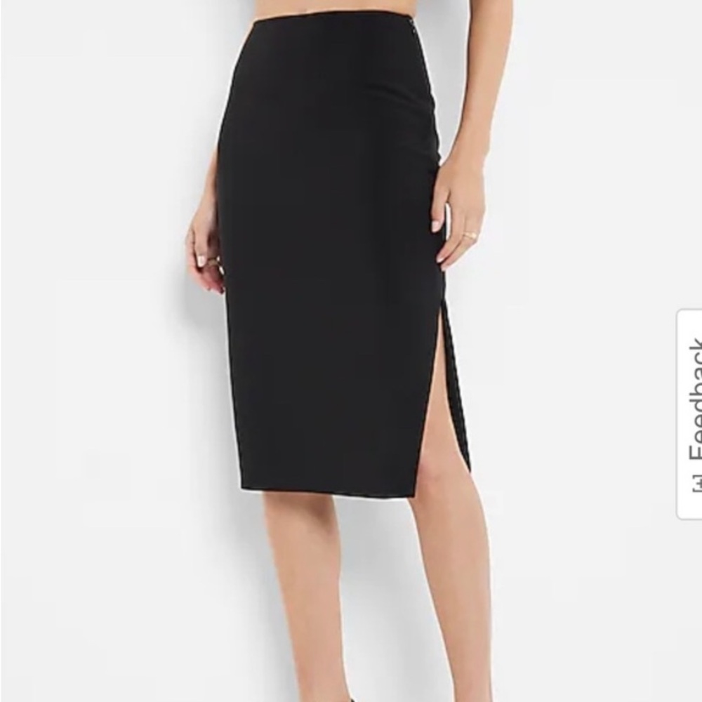 NWT - Size 14 - Express Black Pencil Skirt with Side Slit